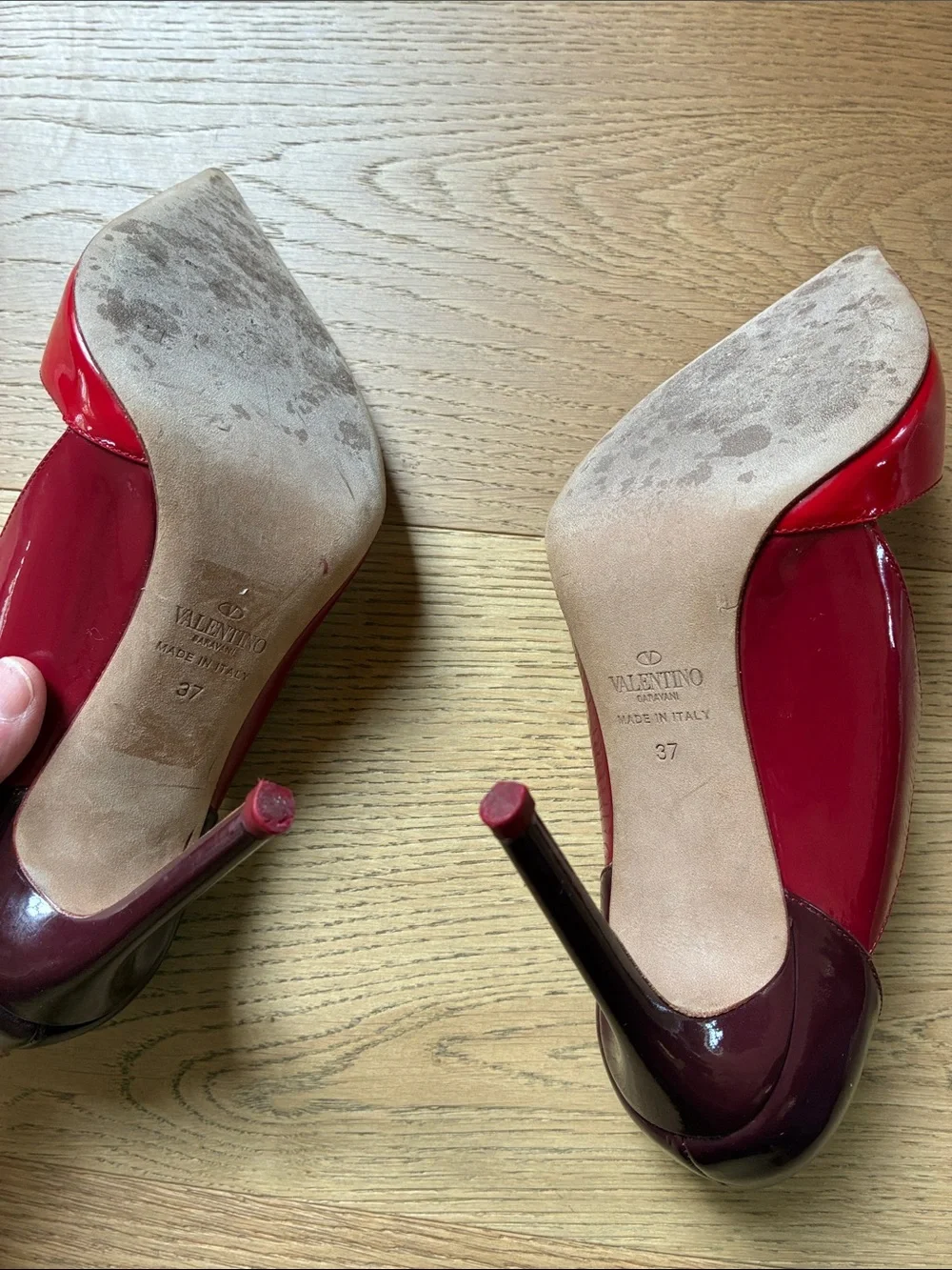 Valentino Red Patent Pointed Toe Pumps 37 EU / 7 US